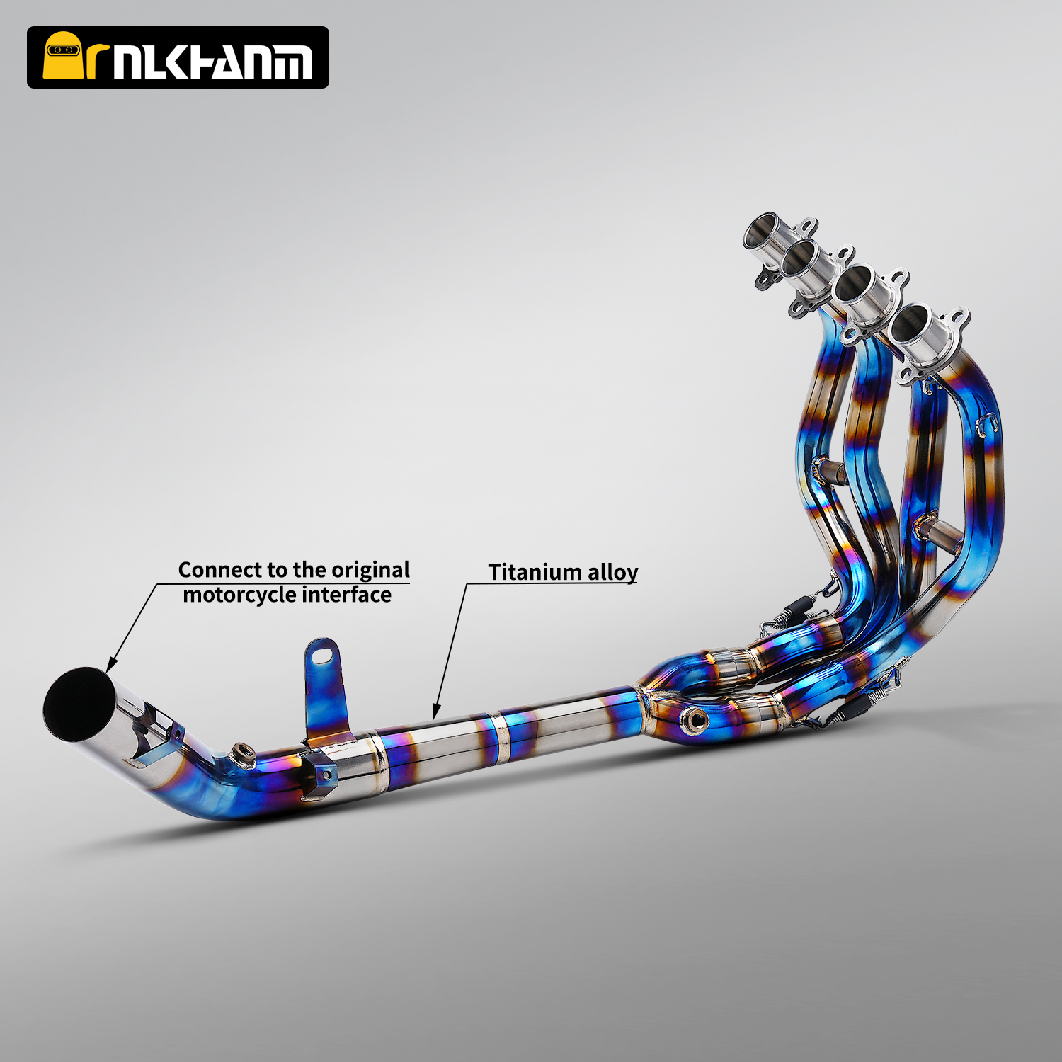 Kawasak ZX4R ZX-4R Custom Exhaust System Modified Titanium Alloy Front Section Stainless Steel Carbon Material Boxed Packaging