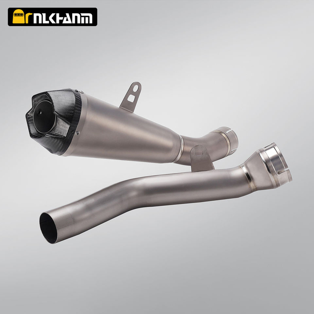 Integrated ARROW Muffler ZX10R Motorcycle Exhaust System New Mid Tail Carbon Tip with Modified Titanium Alloy Middle Link Pipe