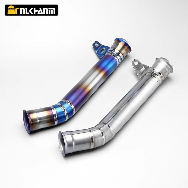 Duke 690 Mid Pipe New Slip-On Exhaust Pipe Connect for KTM DUKE690 2012-2017 Compatible with 2013 2014 2015 2016 2017 Models