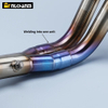 2014-2021 Yama MT07 FZ07 XSR700 Moto Racing Exhaust Muffler Half Blue Slip Front Stainless Steel Pipe New Condition