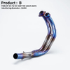 2014-2021 Yama MT07 FZ07 XSR700 Moto Racing Exhaust Muffler Half Blue Slip Front Stainless Steel Pipe New Condition