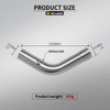 2019-2024 Ninja Z1000 Motorcycle Exhaust System Modification with New 51mm Mid Link Pipe