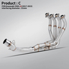 New 51mm Steel Slip-On Motorcycle Exhaust Escape Full System Muffler Header Front Link Pipe Compatible Z900 A2 35KW 70KW