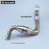 Stainless Steel 51mm Motorcycle Exhaust System Full Contact Mid Link Muffler Slip for BMW G310GS G310R 2017-2024 New Design