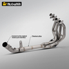 Kawasak ZX4R ZX-4R Custom Exhaust System Modified Titanium Alloy Front Section Stainless Steel Carbon Material Boxed Packaging