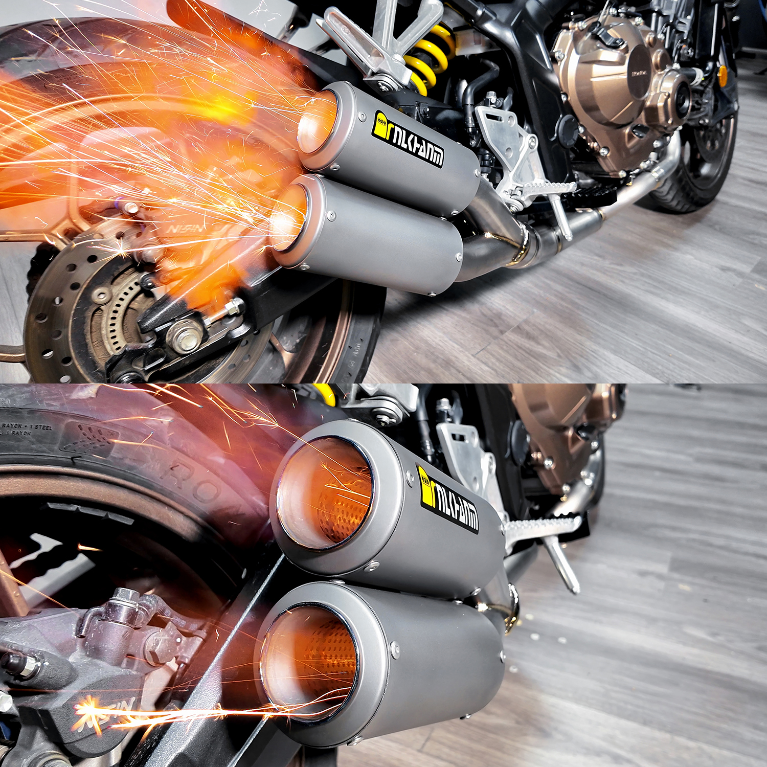 CBR650 CB650 Motorcycle Exhaust System Full Section Titanium Alloy Modification for CBR650 CB650 2014-2024