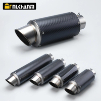 YOSHIMURA 60mm Carbon Fiber Escape Muffler Motorcycle Exhaust System New Steel Models 390duke 752s Fz150 R3 Mt07 Mt09 Pcx125