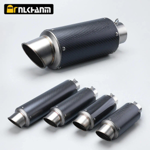 YOSHIMURA 60mm Carbon Fiber Escape Muffler Motorcycle Exhaust System New Steel Models 390duke 752s Fz150 R3 Mt07 Mt09 Pcx125
