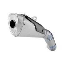AK Custom Size Titanium Alloy Escape Muffler and Mid Link Pipe for KAWASAK Z900 Motorcycle Exhaust System Modification