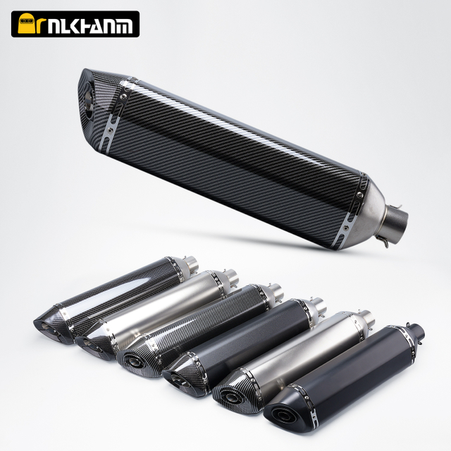 Universal Stainless Steel Motorcycle Exhaust System Modified AK Long Escape Muffler DB Killer Ninja250 Ninja400 MT07 ZX6R R6