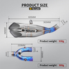 YZF-R1 R1M Motorcycle Exhaust System Modification NlkHanm Gemini Titanium Alloy Dual Outlet Escape for YAMA YZF-R1 YZF-R1M