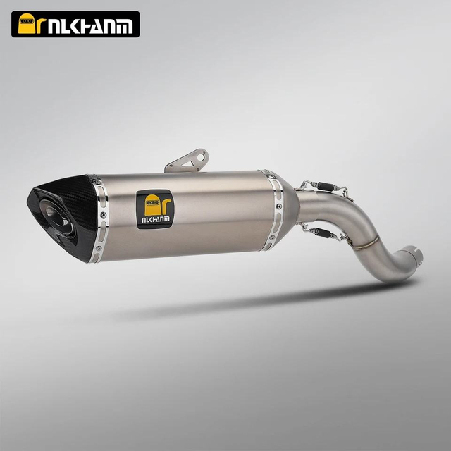 For CFMOTO 700MT Motorcycle Exhaust System Modification Mid Link Carbon Fibre AK Escape Muffler DB Killer New Condition