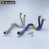 Stealth Exhaust System for Kawasak ER6N Versys 650 Z650 Ninja 650 Front Middle Connection Slip Sensor Link Pipe 2012-2019