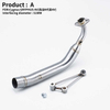 New 51MM Slip-On Motorcycle Exhaust Muffler with Front Link Pipe Stainless Steel Material for YAMA Cygnus GRYPHUS 4V Box Packed