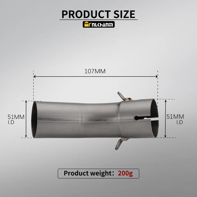 New Titanium Alloy Conversion Mid Link Pipe for ZX4R Motorcycle Exhaust System Modification Condition New Steel Mufflers Box