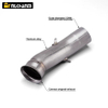 2018-2022 for DUKE 790 Adventure R KTM790 R Motorcycle Exhaust New Ti Middle Link Pipe Pit Bike Elbow 2019 2020 2021 2022