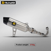 ZONTES 368G/E Motorcycle Exhaust System Stainless Steel Full Section Modification with SC AK Muffler for New Used ZONTES 368G/E