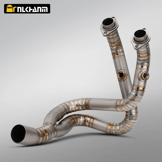 For CFMOTO MT700 Titanium Alloy Exhaust System Stainless Steel Mufflers Front Section Modification for 2025 for CFMOTO 700MT New
