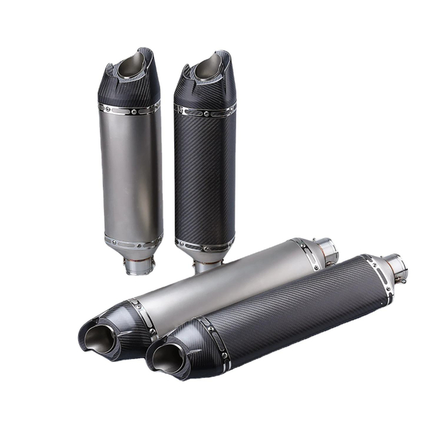 Universal 51mm Carbon Fibre Escape Muffler New Condition Box Motorcycle Exhaust System Modification for GSX250R 250SR Z900 MT09