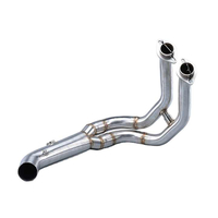 New 2017-2024 Kawasak ER6N Versys 650 Z650 Ninja 650 Slip-On Exhaust Muffler Sensor Front Middle Connection Link Pipe Steel
