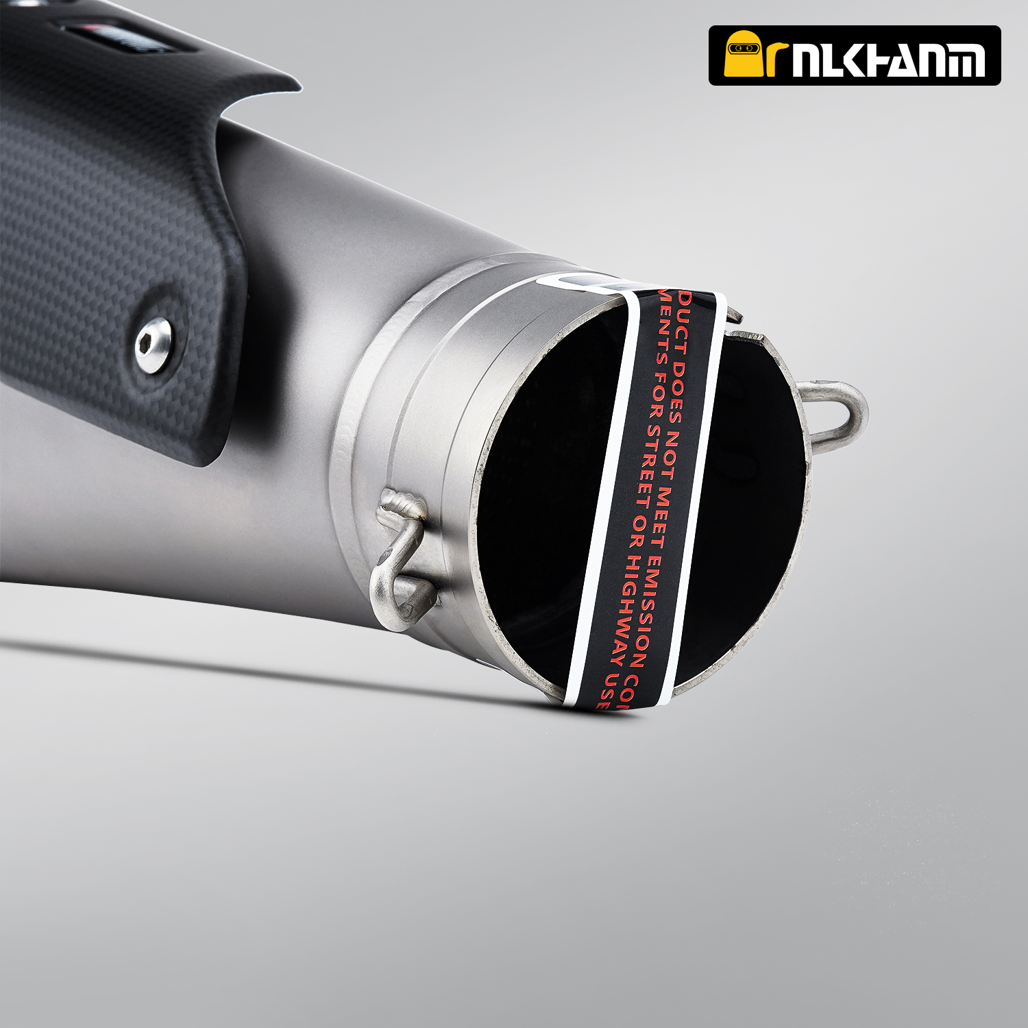 Performance V4 AK 60mm Titanium Alloy with Carbon Fiber Insulation Board Motorcycle Exhaust System Muffler for Performance V4