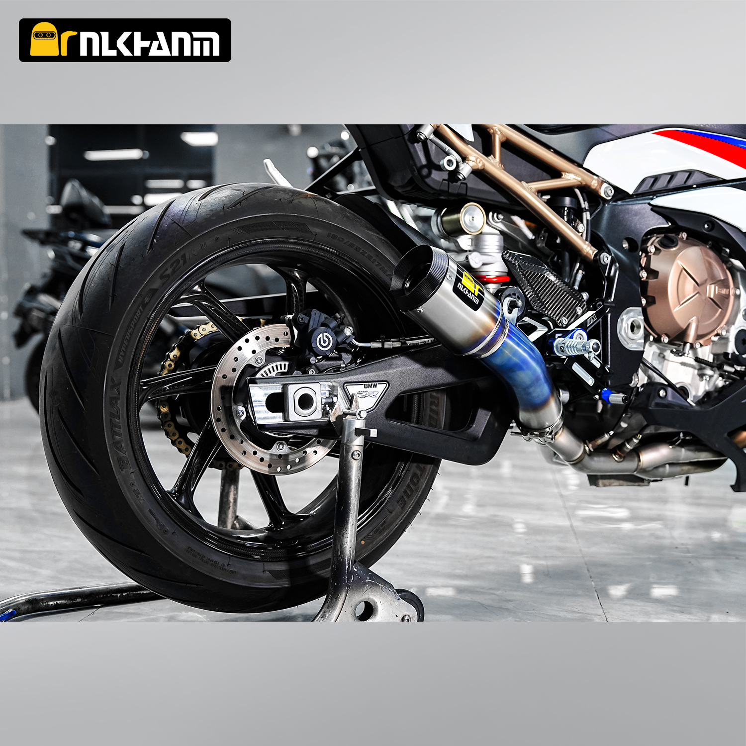 S1000RR NlkHanm Motorcycle Racing Exhaust System Full Section Titanium Alloy Modification for S1000RR 2019-2024