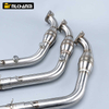 Slip-On Stainless Steel Moto Muffler Front Middle Link Pipe for YAMAHA YZF-R125 YZF R15 V3 R125 2018-2023 Motorcycle Exhaust