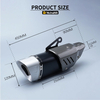 Universal 51mm Carbon Exhaust Muffler Motorcycles DB Killer Double Hole AK R1 R3 ZX6R F800 F750 Z900 MT09 R7 MT03 ZX4R R6
