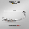 NlkHanm Original Full Titanium Alloy Escape Muffler Custom Motorcycle Exhaust System Modification XMAX300 Stainless Steel