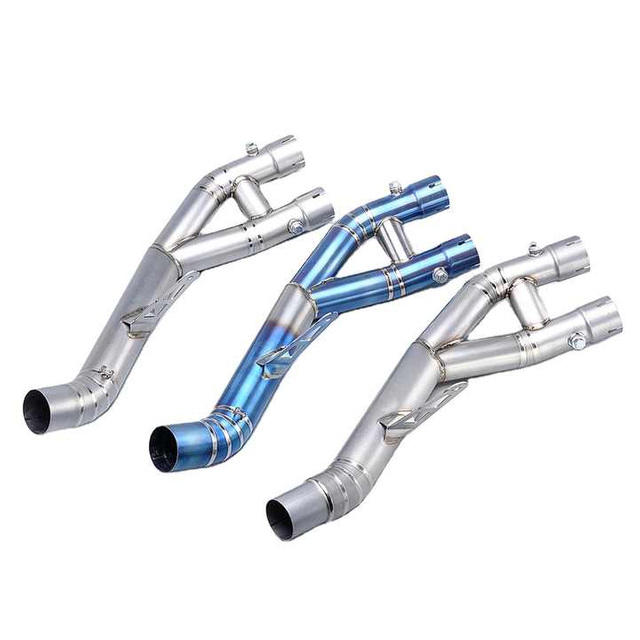 2015-2021 R1 YZF R1 MT10 Slip-On Front Middle Link Pipe Modification Stainless Steel titanium alloy Exhaust System Box Packaging