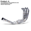 For S1000RR 2019-2024 S1000R 2021-2024 Complete Motorcycle Exhaust Header Tube Titanium Alloy Front Link Pipe Interface 60mm