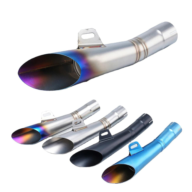 Evo GP Racing Motorcycle Exhaust Pipe Custom Size Carbon Stainless Steel Mufflers 51mm Adapter R6 R3 KRV KRV180 R15 PCX