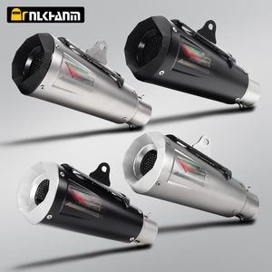 AustinRacing RS2 Race Motorcycle Exhaust Pipe Stainless Steel Mufflers 51mm Adapter R3 Cbr500r R15 Gsxr150 AR Exhaust System