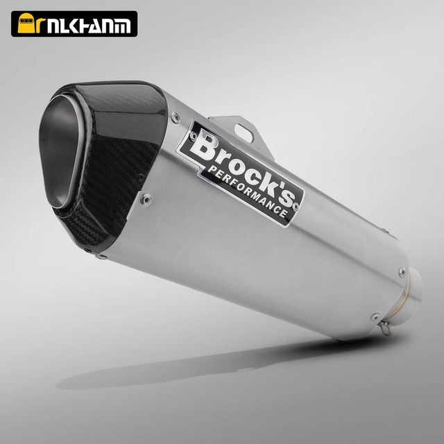 Universal Brock CT Exhaust with Carbon Fiber Cover New Hayabusa GSX1300 GSX-R1000 ZX14R S1000RR Tail Section Escape Muffler