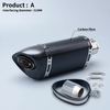 200mm Universal Steel AK Exhaust System Modification Motorcycle Full Carbon Fiber DB Killer Models Z900 Ninja400 R6 New Box