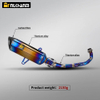 ZONTES 350E Full Titanium Alloy AK Titanium Muffler Carbon Material Exhaust System Modification for New ZONTES 350E Motorcycle