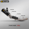 ZX6R Motorcycle Exhaust System Modification for SC Project Full Titanium Alloy 2024-2025 Kawasaki ZX6R ZX-6R Carbon Fiber Box