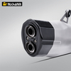 Motorcycle Exhaust System Modified with Carbon Fiber AK Dual Outlet Escape Muffler with Carbon Fiber Board for R1250GS