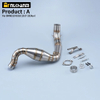 Stainless Steel 51mm Motorcycle Exhaust System Full Contact Mid Link Muffler Slip for BMW G310GS G310R 2017-2024 New Design
