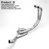 For Yama R25 R3 MT-03 New Full Exhaust System with 51mm Titanium Alloy Mid Pipe Steel Link for Slip YZF R3 R25 MT-03