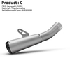 New Titanium Alloy Motorcycle Exhaust Integrated Mid Tail Carbon Tip AR Muffler Modified Middle Link Pipe ZX10R New Steel