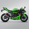 ZX-6R Motorcycle Exhaust System Modification Mid Link AK Escape Carbon Fiber Muffler for Kawasak ZX-6R New Steel Alloy