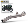 2021-2024 Kawasaki Ninja ZX10RR ZX-10R ZX10R Reinforced Exhaust Pipe Optional Titanium Link Stainless Steel Material Box Packing