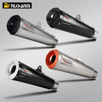 Universal Modified AR Motorcycle Exhaust System Escape Muffler New Condition Stainless Steel for R3 R6 ZX4R Z900 Z1000 Boxed