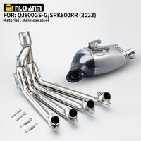 2023 QJ800GS-G SRK800RR Motorcycle Exhaust System Full Section Bottom AK with Steel and Carbon Fiber New Condition