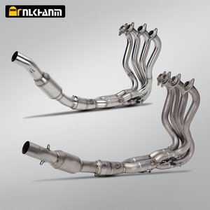 For ZX6R ZX-6R 2023-2024 Motorcycle Exhaust System Modified Escape Titanium Alloy Front Middle Link Pipe 51mm