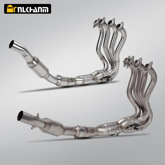 For ZX6R ZX-6R 2023-2024 Motorcycle Exhaust System Modified Escape Titanium Alloy Front Middle Link Pipe 51mm