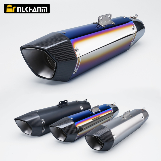 Universal Yoshimura TTS SR5 Stainless Steel Motorcycle Exhaust System Modified Carbon Fiber Cover Escape Muffler MT09 Z400 Z900