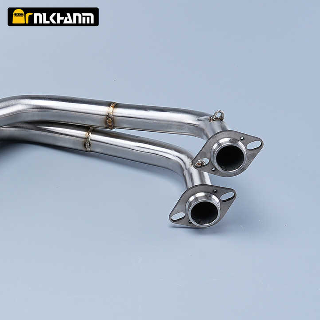 Original Factory Racing Motorcycle Exhaust System Slip-On Header Mid-Link Pipe Carbon Fiber for Ninja 400 Z400 2017-2023 Box