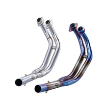 2014-2021 Yama MT07 FZ07 XSR700 Moto Racing Exhaust Muffler Half Blue Slip Front Stainless Steel Pipe New Condition